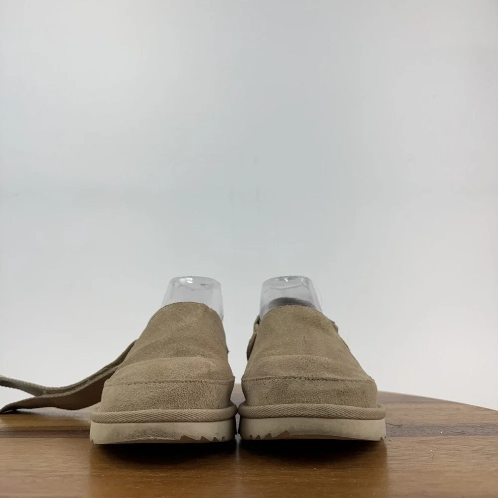 Big Kids Ugg Goldenstar Beige Suede Slingback Platform Slide Clogs Size‎ 5 Y GUC